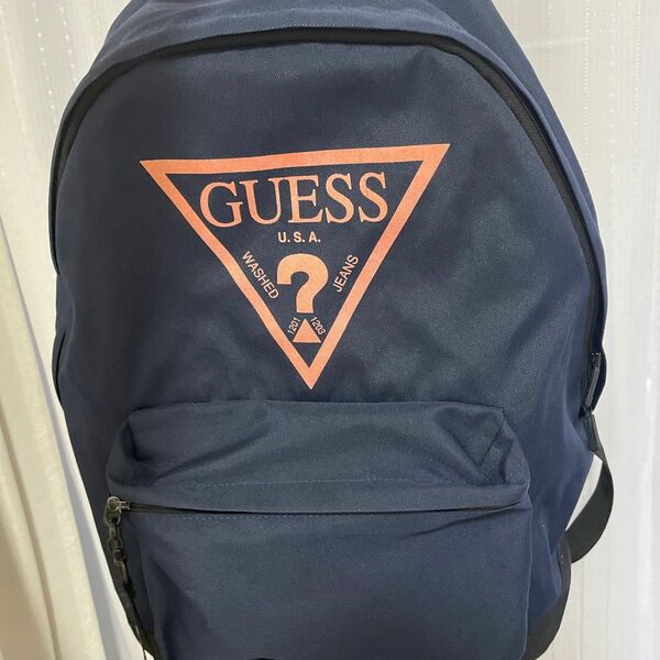 GUESS リュックサック　リュック　紺色ピンク　