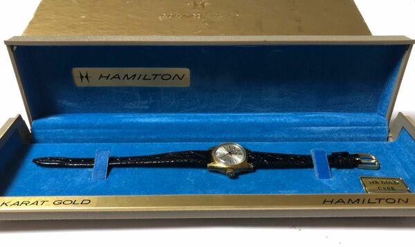 Hamilton 3針デイト 自動巻き 14K ビンテージ品 外内箱/証書付き
