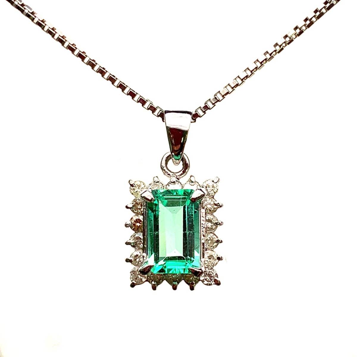 131818円 ☆コロンビアエメラルド1.56ct+ダイア計1.45ctのPt900