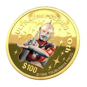  ウルトラマン 40周年記念コイン １オンスカラー金貨 ツバル 2006年 24金 純金 31.1g 1オンス イエローゴールド 