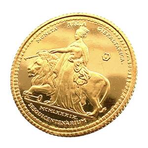ウナとライオン金貨 ジブラルタル イエローゴールド 22金 1989年 4.2g コレクション アンティークコイン