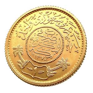  サウジアラビア金貨 1950年 7.9g 22金 イエローゴールド コイン GOLD コレクション 美品