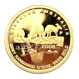 カンガルー ナゲット金貨 オーストラリア イエローゴールド 2006年 3.1g 1/10オンス 純金コイン 24金 Gold