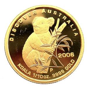 コアラ金貨 オーストラリア イエローゴールド 2006年 3.1g 1/10オンス 純金コイン 24金 コレクション Gold
