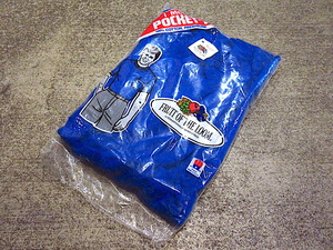 ビンテージ80's●DEADSTOCK FRUIT OF THE LOOMコットンポケットTシャツ青size M●230912c1-m-tsh-pl 1980sフルーツ半袖無地