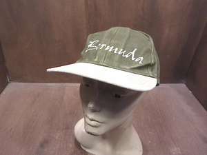 ビンテージ90’s●Bermuda 6パネルスナップバックキャップ緑xクリーム●230914p5-m-cp-bb古着1990s帽子