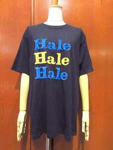 ビンテージ80’s●Hale発泡プリントTシャツ黒size L●230906k3-m-tsh-ot 1980sメンズ古着フォームプリント