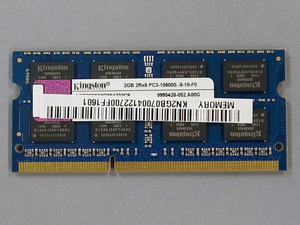 17794 Kingston SO-DIMM PC3-10600S 2GB　ジャンク品