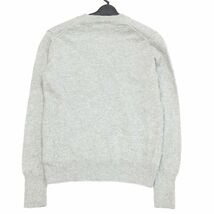 UNIQLO ユニクロ 高級 カシミヤ100%♪ 秋冬 Vネック ニット セーター Sz.S　レディース グレー　K3T00286_9#K_画像4