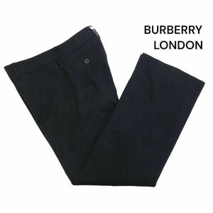 BURBERRY LONDON バーバリー ロンドン 秋冬 ウール ジャージー♪ フレア スラックス パンツ Sz.38　レディース 黒 日本製　K3B00128_9#Q