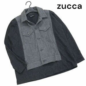 Zucca Zucca осень / зима Gf Igle Punch ♪ Пуловая шерстяная куртка Sz.m Ladies Grey в Японии K3T00440_9#N