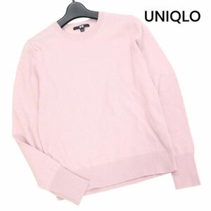 UNIQLO ユニクロ 高級 カシミヤ100%♪ 秋冬 クルーネック ニット セーター Sz.S　レディース　K3T00487_9#K