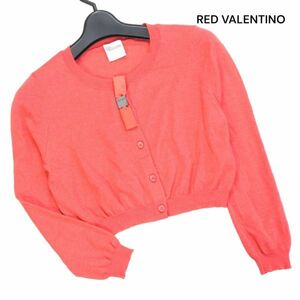 RED VALENTINO レッド ヴァレンティノ 通年 カシミヤ&シルク♪ ショート ニット カーディガン ボレロ Sz.M　レディース　K3T00445_9#O