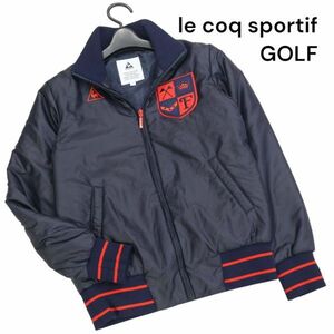 le coq sportif GOLF ルコック スポルティフ ゴルフ 秋冬 ロゴ刺繍♪ 中綿 ジャケット ブルゾン Sz.M　レディース ネイビー　K3T00462_9#N