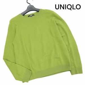 UNIQLO ユニクロ 高級 カシミヤ100%♪ 秋冬 クルーネック ニット セーター Sz.M　レディース　K3T00460_9#K