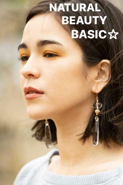 ☆新品☆ NATURAL BEAUTY BASIC クリアパーツロングピアス