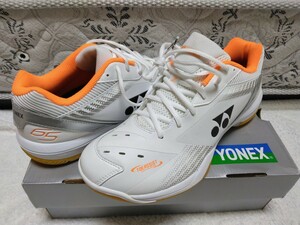 POWER CUSHION 65 Z WIDE YONEX ヨネックス パワークッション 65 Z ワイド バドミントンシューズ 28.5cm 新品未使用 白黒オレンジ シルバー