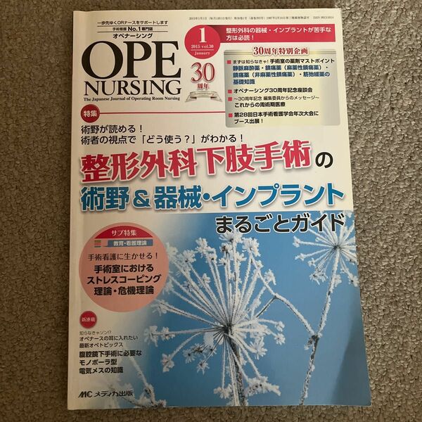 オペナーシング (３０−１ ２０１５−１) 特集 術野が読める！ 術者の視点で 「どう使う？」 がわかる！ 整形外科下肢手術の術野