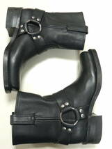 USA製 ビンテージ 6M フライ FRYE ハーネス リング ショート ブーツ BILTRITE ソール 黒 ブラック 23cm アメリカ製 オールド_画像3