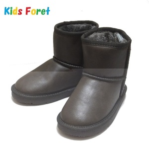 Новинка ☆ KID's Foret Kids Faure B55560 Ботинки из искусственного мутона черные (18см)