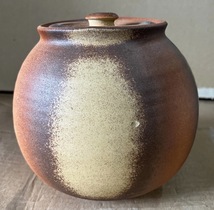 【No.118】茶道具 茶道 水差し 壺 蓋付き 山吹 陶器 工芸品 骨董 中古品_画像2