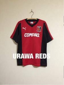 PUMA COMPAQ URAWA REDS プーマ 浦和レッズ トレーニングウェア 練習着 半袖 サイズ160 赤×黒 Jリーグ サッカー