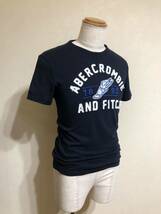 Abercrombie & Fitch アバクロンビー&フィッチ クルーネック Tシャツ トップス サイズS 半袖 ネイビー 170/92A _画像8