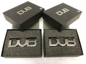 DUB クローム エンブレム 30mm×80mm 2個セット 【OGS00590】