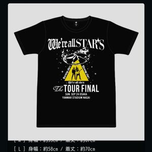 B'zツアーファイナルtシャツ Lサイズ 黒 LIVE-GYM Pleasure stars