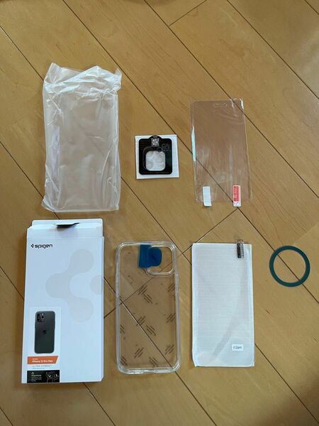 【新品】iPhone12promax クリアケース　強化ガラス、レンズケース、MagSafe メタルリング付き おまけフィルム付