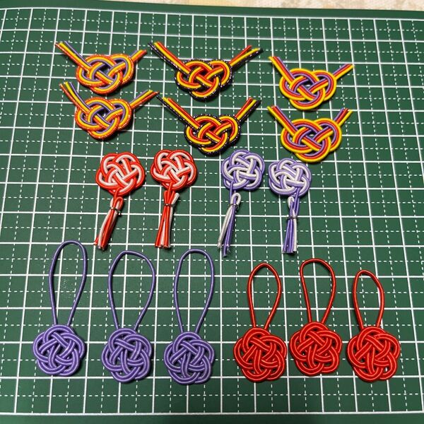 ハンドメイド ラッピング飾り 水引パーツ ハロウィンカラー