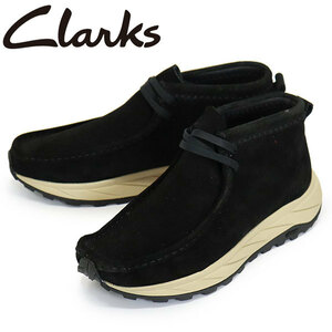 Clarks (クラークス) 26173320 Wallabee Eden ワラビー エデン メンズシューズ Black Sde CL105 UK8.5-約26.5cm