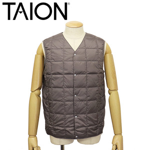 TAION (ta ion ) 001 V NECK BUTTON DOWN VEST button down vest TA001 GRAY XL