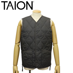 TAION (タイオン) 001BML-1 MILITALY V NECK BUTTON DOWN VEST ボタンダウンベスト TA002 CHARCOAL S