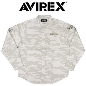 AVIREX (アヴィレックス) 783-3920001 BASIC FATIGUE L/S SHIRT ベーシック ファティーグ ロングスリーブシャツ 444UNKNOWN M