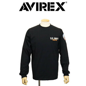 AVIREX (アヴィレックス) 783-3930017 LONG SLEEVE T-SHIRT TOPGUN トップガン ロングスリーブ Tシャツ 010BLACK XL