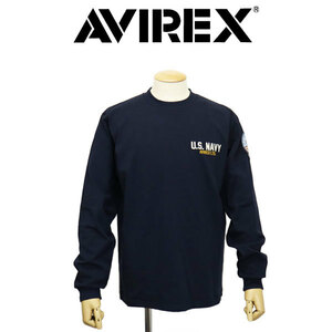 AVIREX (アヴィレックス) 783-3930017 LONG SLEEVE T-SHIRT TOPGUN トップガン ロングスリーブ Tシャツ 120NAVY XL