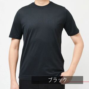 FEDELI ショートスリーブ クルーネック Tシャツ 44 ブラック フェデーリ 新品