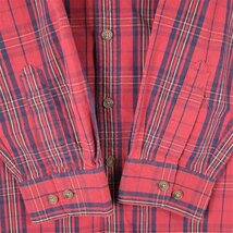 古着 大きいサイズ C.E.SCHMIDT WORKWEAR 長袖ボタンダウンシャツ メンズUS-3XLサイズ チェック柄 赤 レッド系 tn-1926_画像7