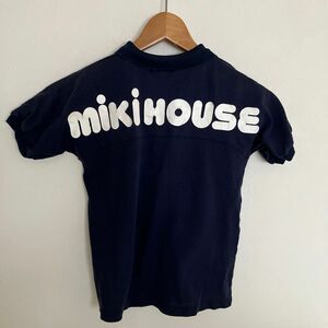 120 ミキハウス MIKIHOUSE ポロシャツ　ネイビー　紺色　半袖　トップス