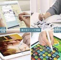 ☆国内発送☆ 最安値　スタイラス　ペン　タッチペン　極細　USB充電　1.45mm　iPad iPhone Android タブレット スタイラスペン_画像4