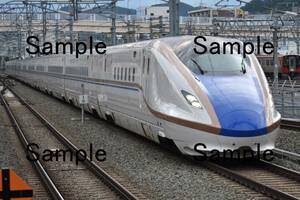 【鉄道写真】北陸新幹線 かがやき　W7系 W14編成　＠長野　L版　(商品番号信10)