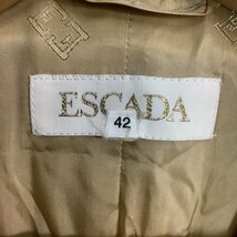 I157 ESCADA ジャケット 42 ベージュ ウール Piacenza ピアチェンツァ 生地使用 総裏 レディース アウター クラシカル エスカーダ_画像7