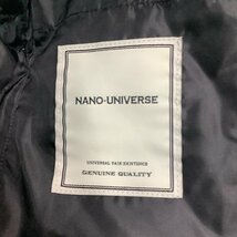 I408 nano-universe ジャケット S ブラック ショート コート フード ライナー 着脱可 ボタン メンズ ライトアウター ナノユニバース_画像7