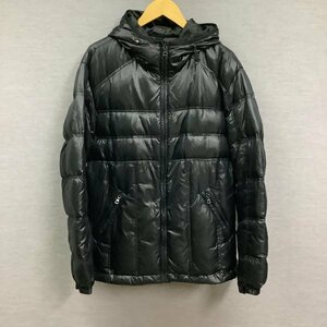 I457 UNIQLO プレミアム ダウン ジャケット XL ブラック ジップアップ ポケット 光沢 メンズ アウター 定番 人気 フェザー ユニクロ