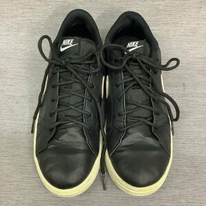 I572 NIKE スニーカー 25.5cm ブラック コートロイヤル 2SL スウッシュ スポーツ カジュアル ローカット ストリート レディース ナイキ