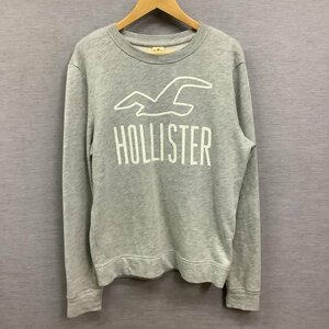 I615 Hollister スウェット トレーナー S グレー系 デカ ロゴ プリント プルオーバー メンズ カジュアル アメカジ クルーネック ホリスター