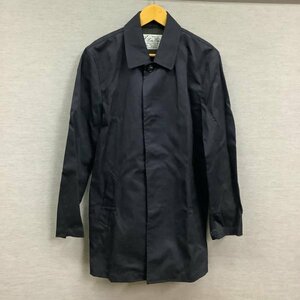 I766 UNITED ARROWS ステンカラー コート M ネイビー シンプル 無地 キレイ目 カジュアル 通勤 オフィス ビジネス ユナイテッドアローズ