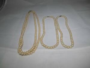  pearl manner necklace . protection accessory jewelry 3 point set 