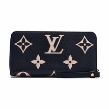 1円超美品☆ヴィトン☆モノグラム・アンプラント　ジッピーウォレット　ノワール×ベージュ　M80481【LOUIS VUITTON】_画像2